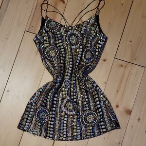 AKIRA Black Label Dress with Multicolor Accents